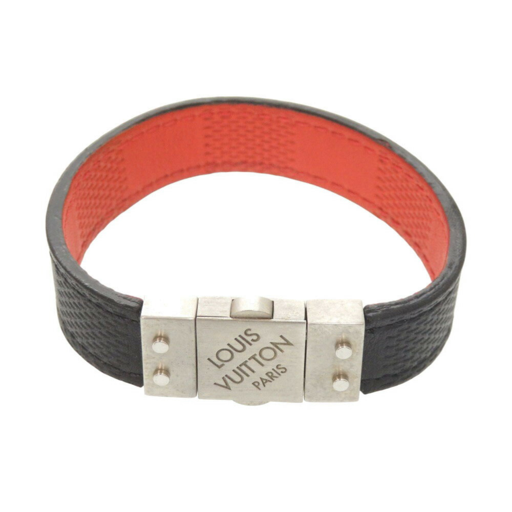 美品 ルイ ヴィトン リバーシブル ダミエアンフィニ ブラック レッド ブレスレット LV 1228【中古】LOUIS VUITTON
