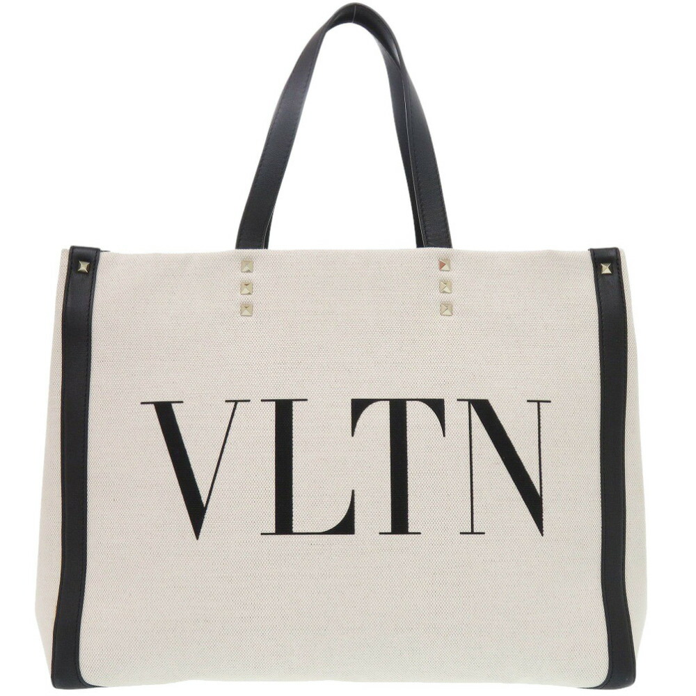 新品同様 ヴァレンティノ ガラヴァーニ VLTN RW2B0D21FWB キャンバス/レザー ベージュ トートバッグ 1556【中古】Valentino Garavani 46,200円