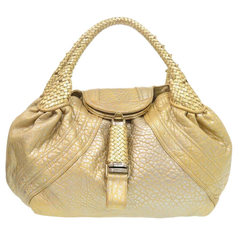 フェンディ スパイバッグ レザー ゴールド ハンドバッグ 1239【中古】FENDI｜ＬＩＦＥ ＴＩＭＥ店