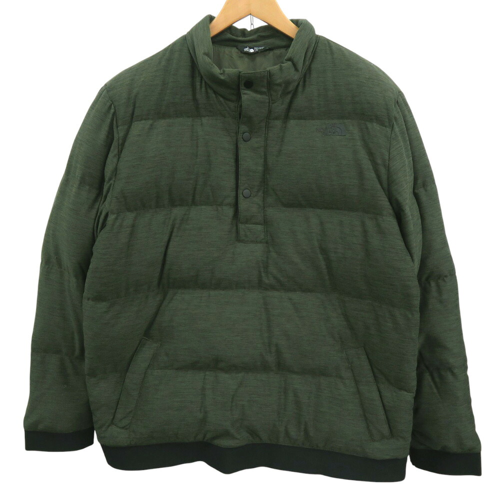 美品 ザ ノースフェイス L EROS DWN POJKT-RTO NF0A37LS7D0 ダウンジャケット ナイロン シェルポリエステル グリーンヘザー 1860【中古】THE NORTH FACE