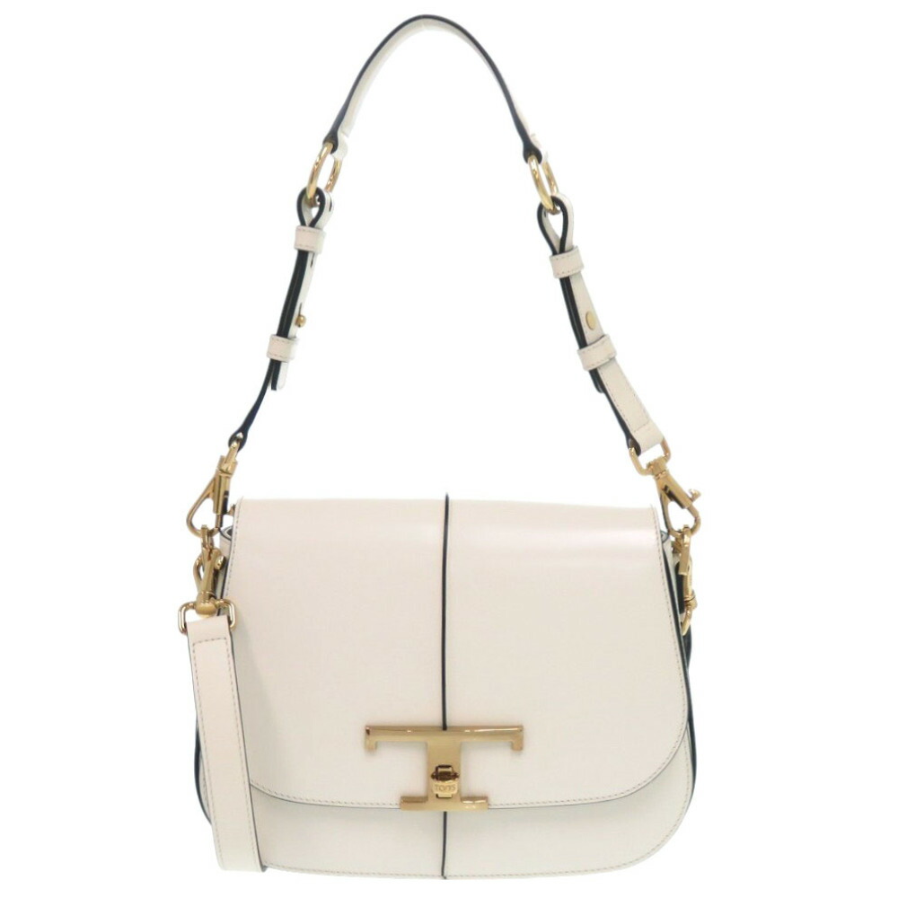 未使用 トッズ Tタイムレス XBWTSGI0100KETB013 レザー ホワイト 2way