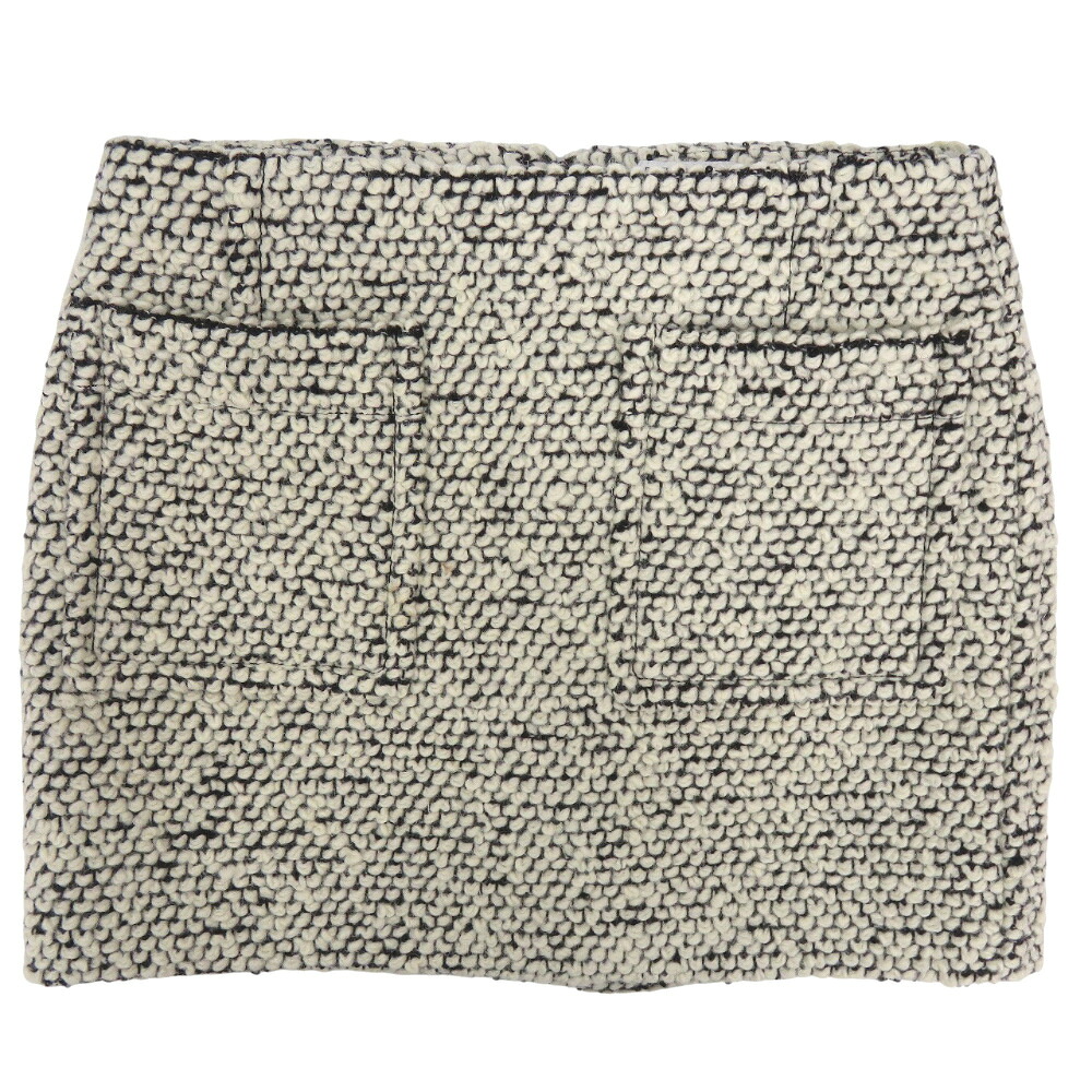 美品 ボッテガヴェネタ 813032 スカート モヘア ウール ナイロン ホワイト ブラック 0848【中古】BOTTEGAVENETA｜ＬＩＦＥ ＴＩＭＥ店