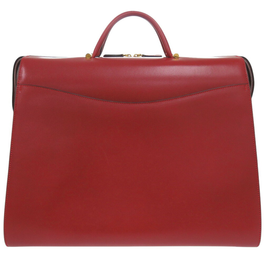 美品 ダン吸血鬼 ヴィンテージ なめし革 赤いこと ボストンバッグ 赤 0863【中古】Dunhill メンズ