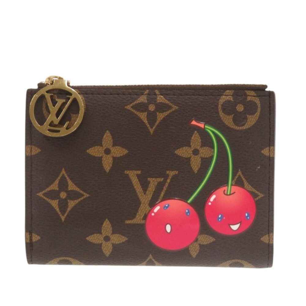 ルイ ヴィトン LV×TM ポルトフォイユ リサ チェリー 村上隆 M13420 モノグラムキャンバス 二つ折り財布 LV 0461【中古】LOUIS VUITTON