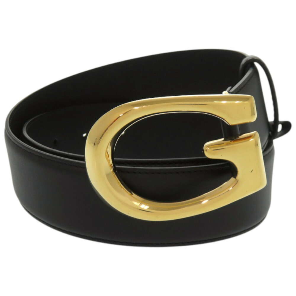 美品 グッチ Gバックル 655567BGM0G なめし革 金属元素 黒いこと 黒 胴締め 1726【中古】GUCCI
