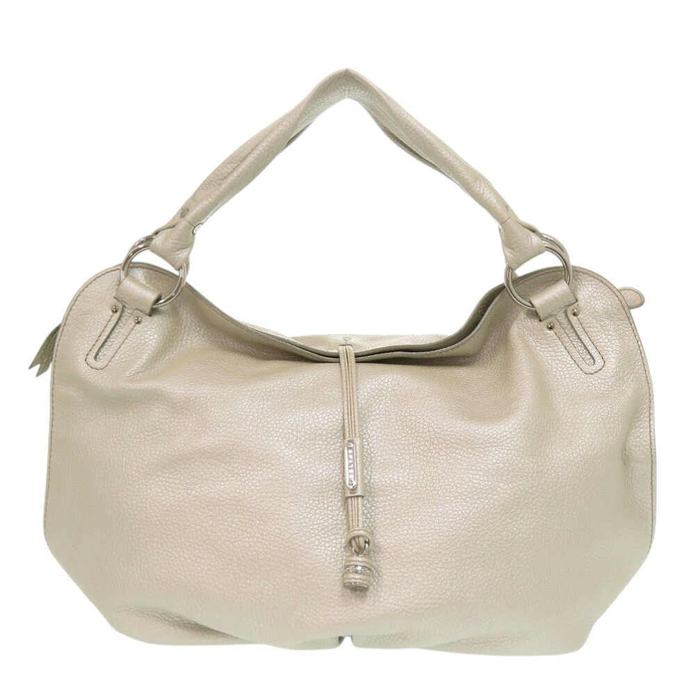 美品 セリーヌ ビタースウィート レザー シャンパン シルバー ハンドバッグ 0817【中古】CELINE｜ＬＩＦＥ ＴＩＭＥ店