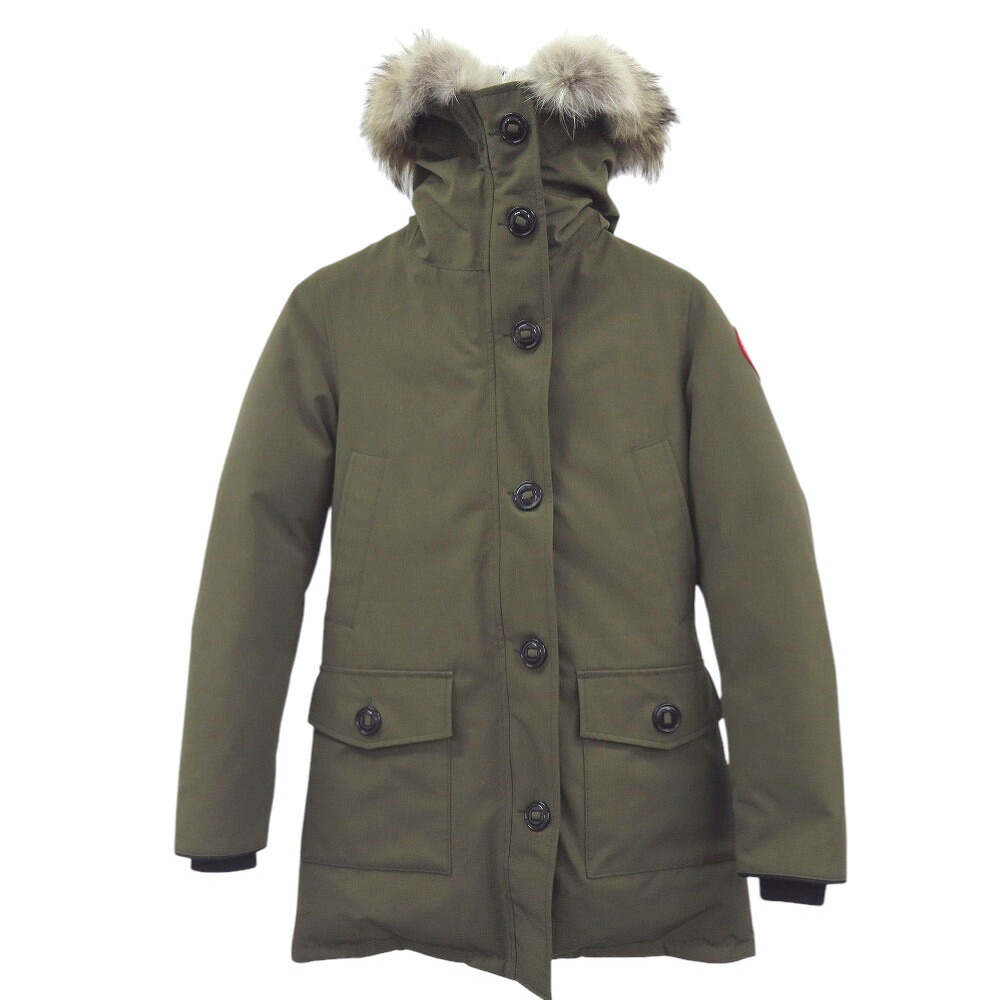 美品 カナダグース BRONTE PARKA ブロンテパーカ 2603JL XS大きさ ポリエステル 綿織物 地べた カーキ 落ちこむ上衣 0347【中古】CANADA GOOSE
