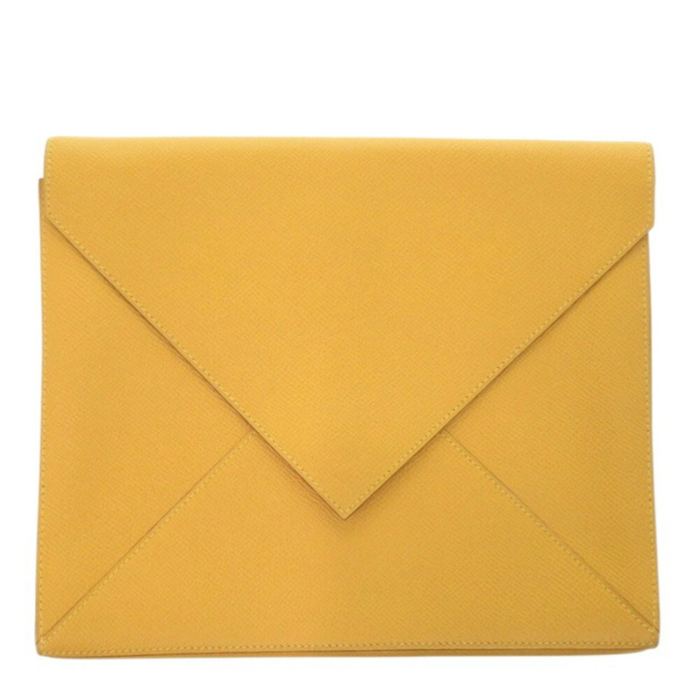 エルメス クシュベル 黄色 □B目じるし クラッチペダル御徒面子 0539【中古】HERMES