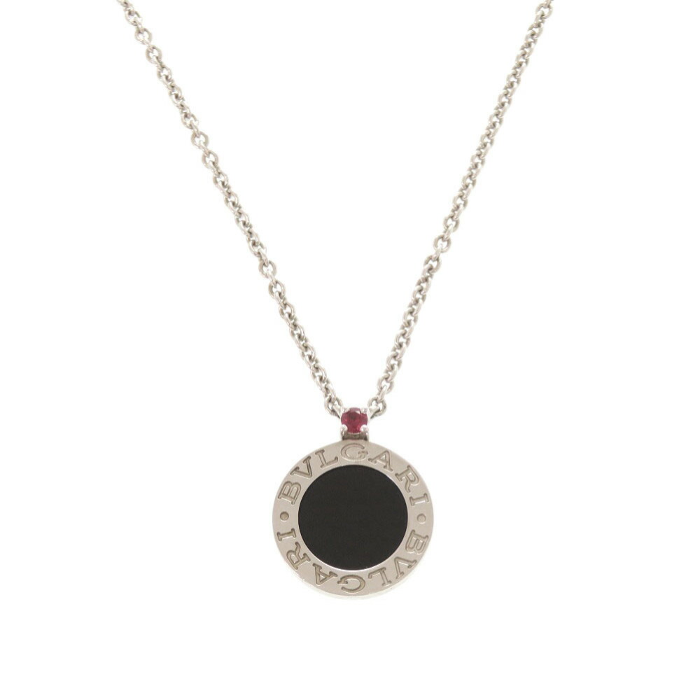 美品 ブルガリ セーブ ザ チルドレン シルバー925 オニキス ルビー シルバー ネックレス 0973【中古】BVLGARI|LIFE TIME店
