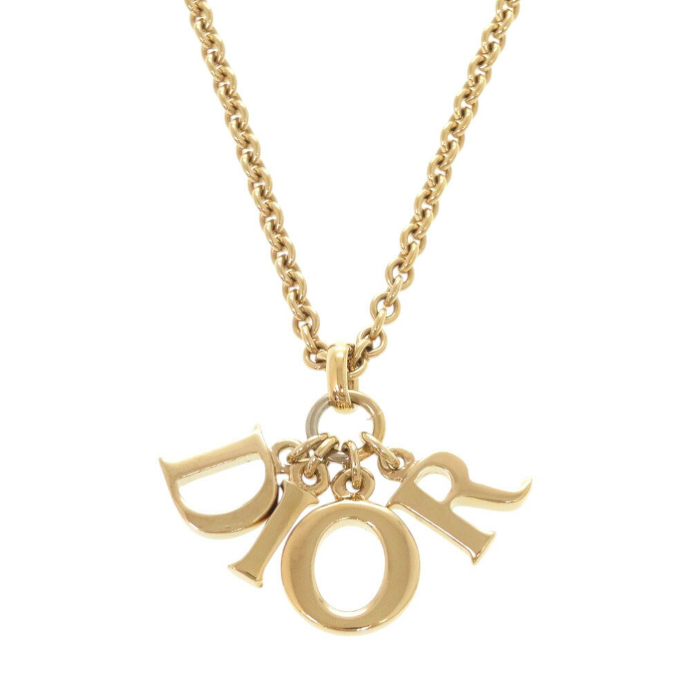 クリスチャンディオール ロゴ メタル ゴールド ネックレス 1041【中古】Christian Dior 16,500円