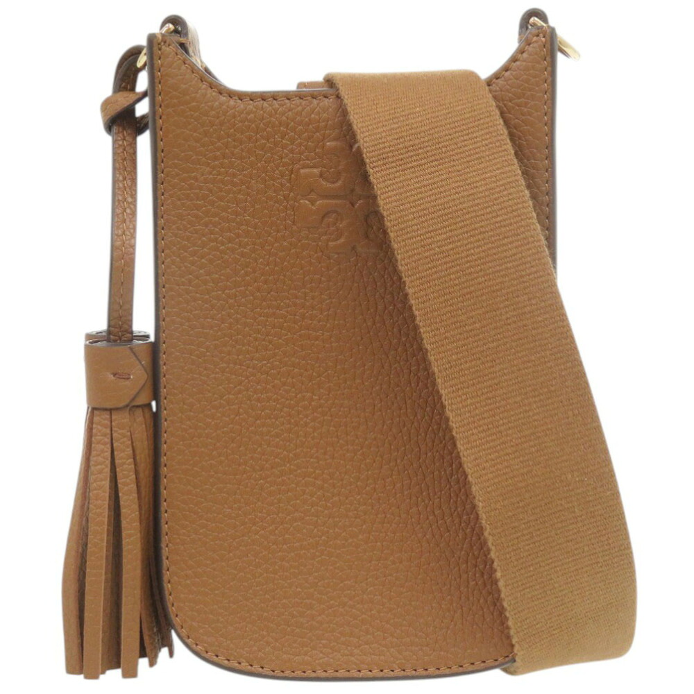 新品同様 トリーバーチ THEA CELLPHONE CROSSBODY レザー ブラウン ショルダーバッグ 茶 0710【中古】Tory Burch