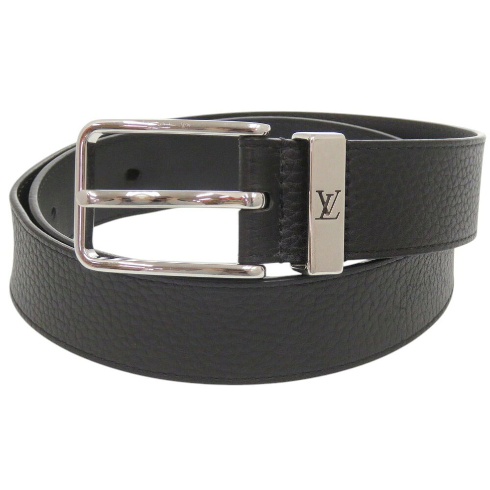 ルイ ヴィトン ポンヌフ 35MM M8202 レザー ブラック ベルト 黒 LV 1452【中古】LOUIS VUITTON メンズ