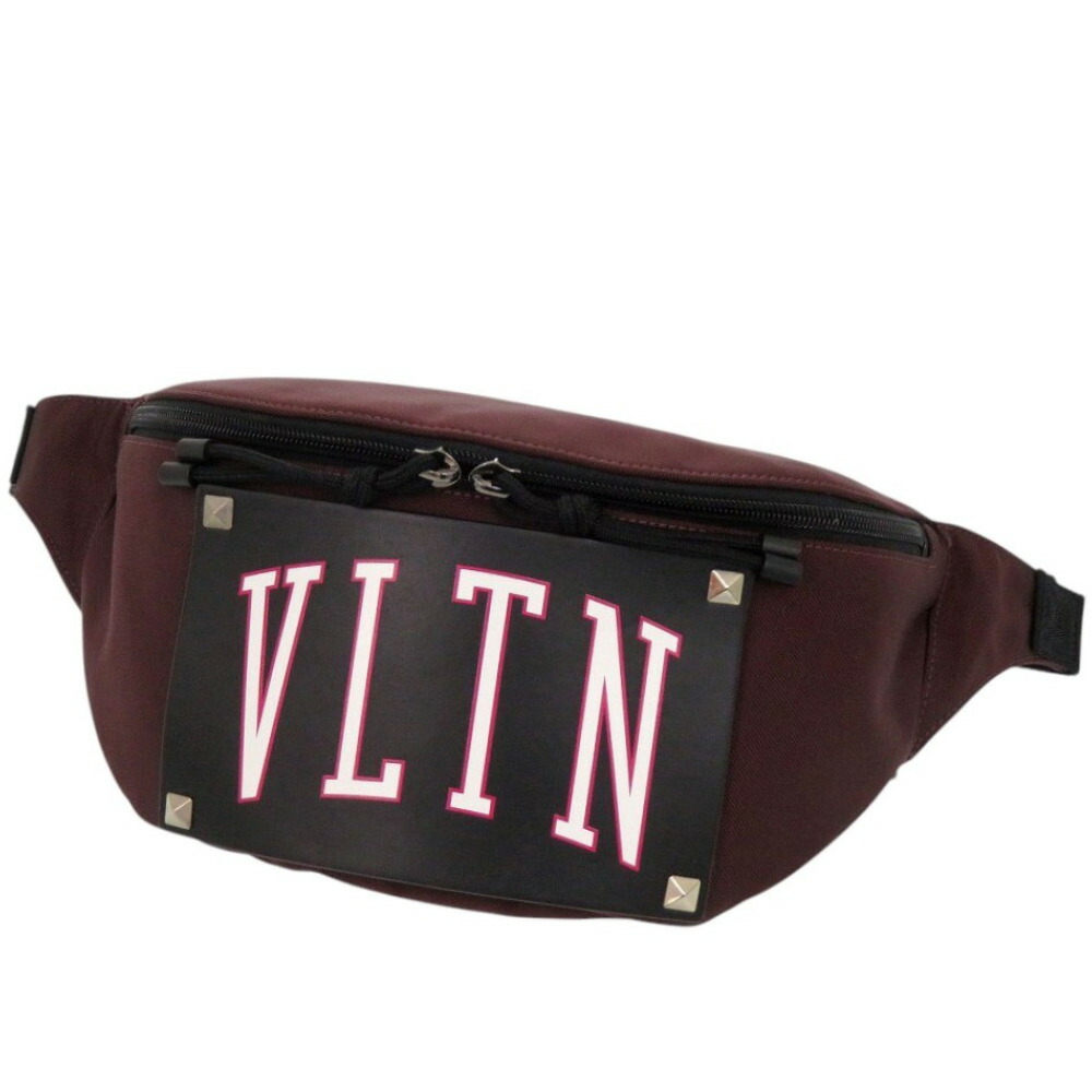 新品負けず劣らず ヴァレンティノ ガラヴァーニ VLTN スタッズ 2Y2B094LEK ナイロン ボルドーワイン 上半身御徒面子 三尺帯御徒面子 0986【中古】Valentino Garavani