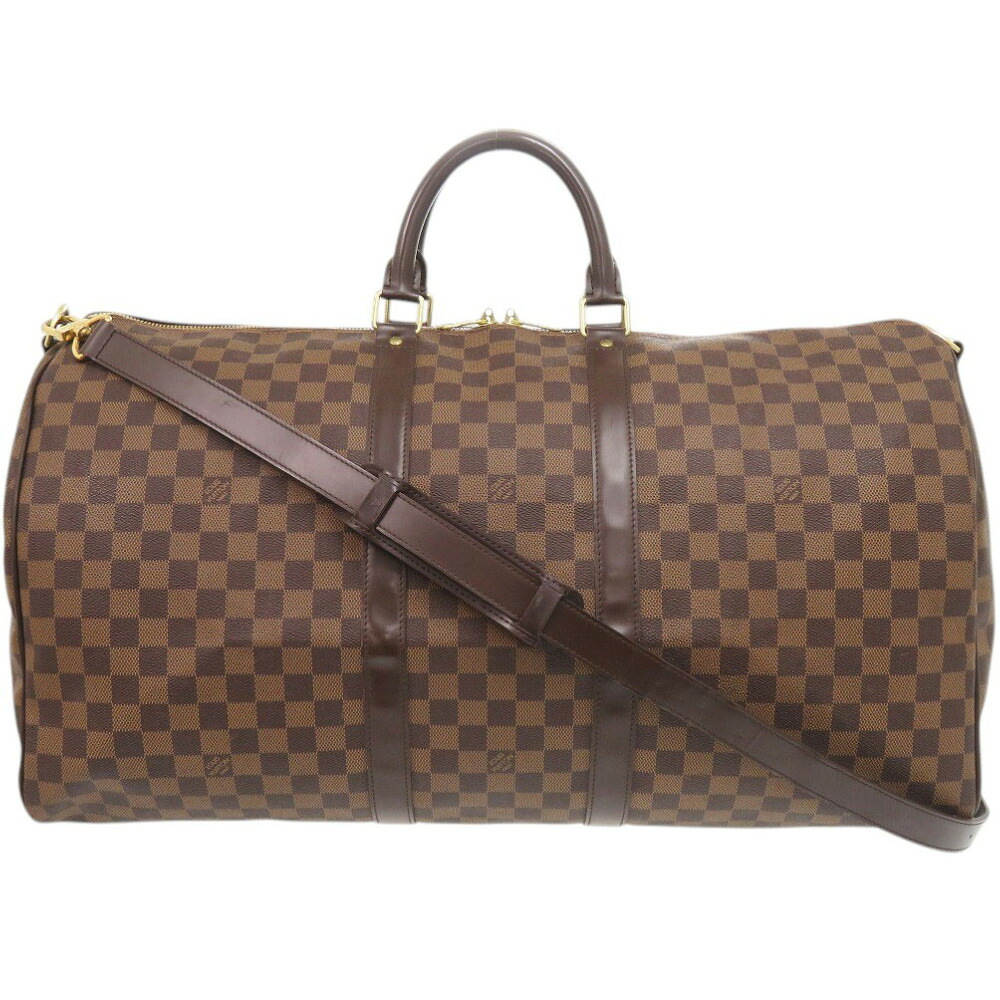 美品 ルイ ヴィトン キーポルバンドリエール55 ダミエ N41414 ボストンバッグ LV 1222【中古】LOUIS VUITTON
