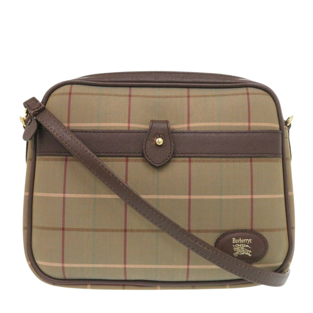 バーバリー 照合のしるし ナイロン カーキ 赤銅色 ショルダーバッグ 1091【中古】BURBERRY
