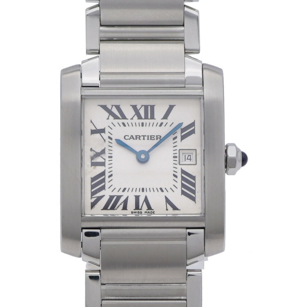 カルティエ 貯蔵タンク フランセーズ MM W51011Q3 石英 ウオッチ SS しろがね色 0111【中古】CARTIER メンズ