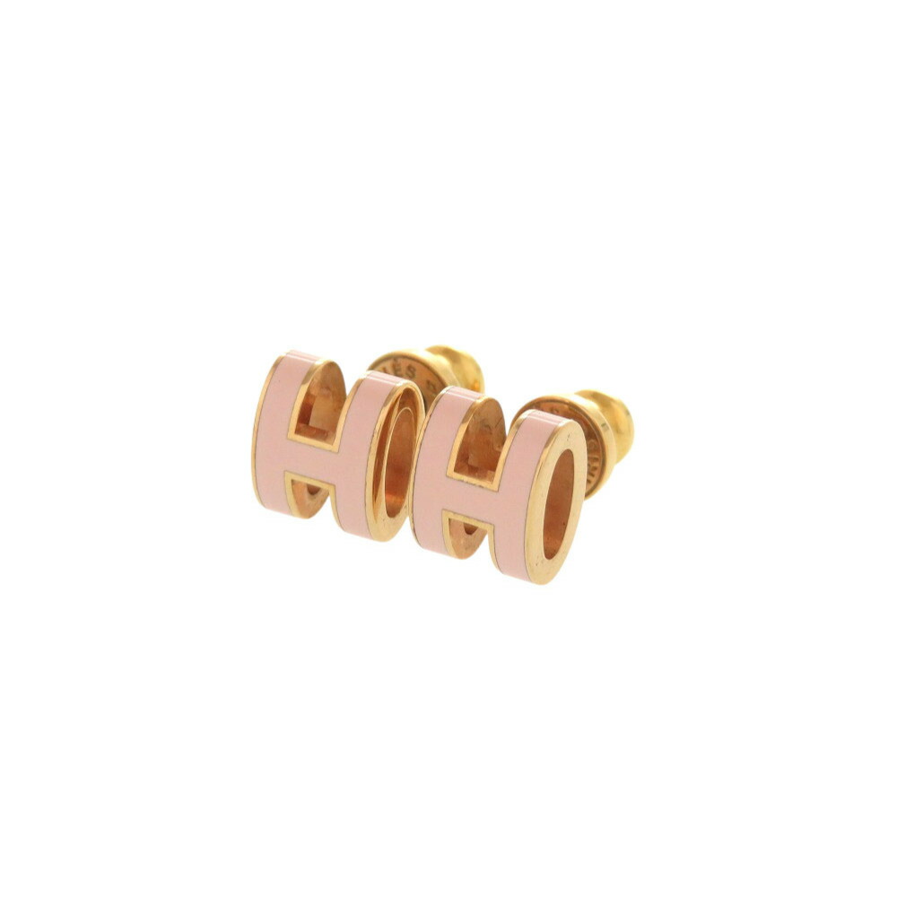 新品同様 エルメス ポップアッシュ ミニ ピンク ゴールド金具 ピアス アクセサリー 1550 【中古】 HERMES|LIFE TIME店
