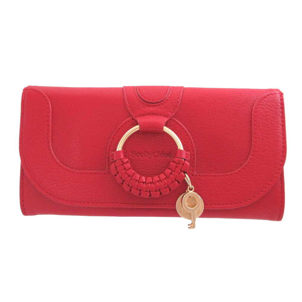 新品同様 シーバイクロエ CHS17UP761 HANA レザー レッド 赤 2つ折り長財布 財布 0351【中古】See By Chloe｜ＬＩＦＥ ＴＩＭＥ店