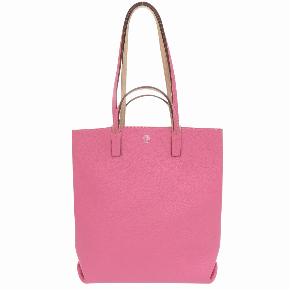 美品 モワナ 2WAY 桑トロ リヴァーシブル 241-003-495-8785 なめし革 サクラ色 トートバッグ 1501【中古】MOYNAT