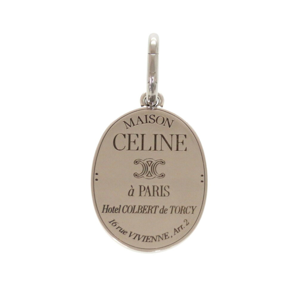 未使用 セリーヌ チャーム MAISON CELINE メダル ロジウムフィニッシュ ブラス トリオンフ メタル シルバー ネックレストップ 0306 【中古】 CELINE|LIFE TIME店