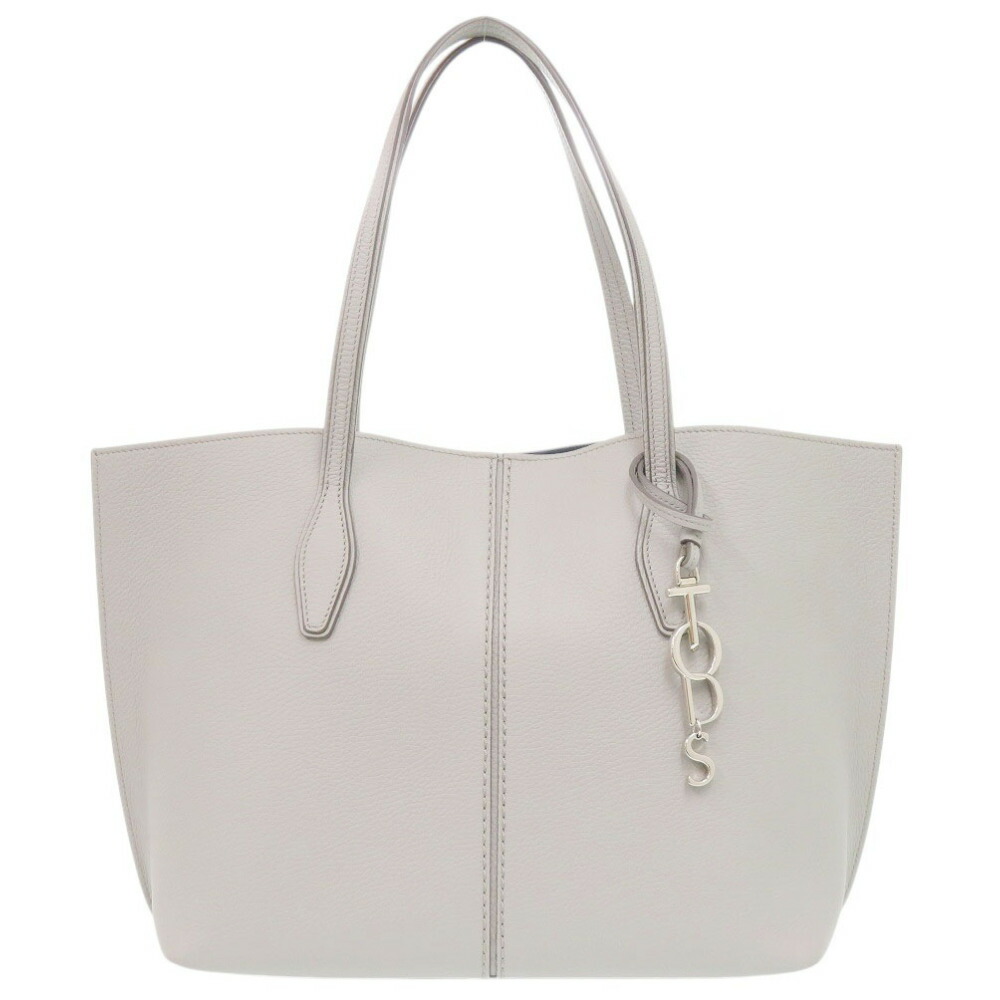 美品 トッズ JOY なめし革 薄墨色 トートバッグ 0439【中古】TOD’S