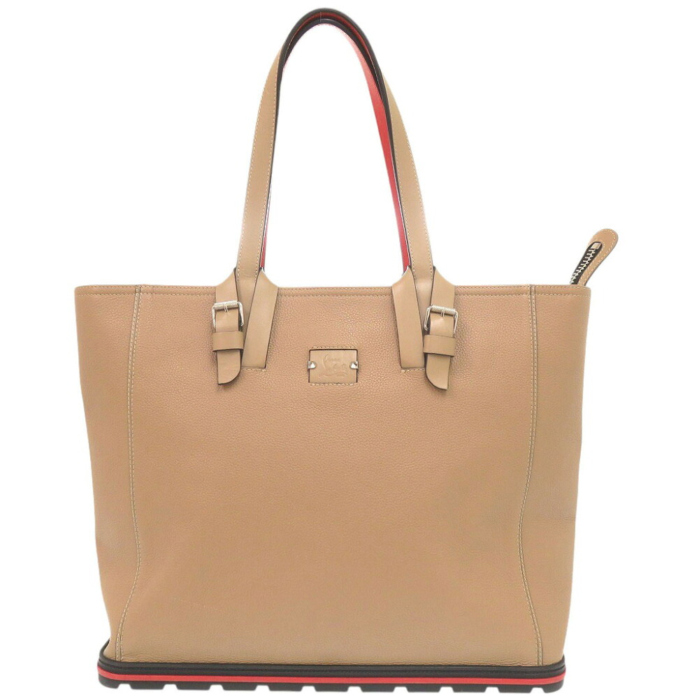 美品 クリスチャンルブタン KABIKER カバイカー レザー ベージュ トートバッグ 1484【中古】Christian Louboutin｜ＬＩＦＥ ＴＩＭＥ店