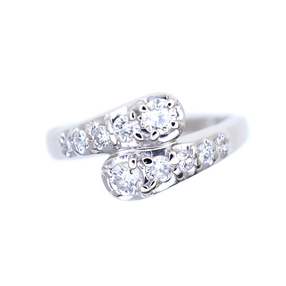新品同様 Pt900 ダイヤ0.504ct リング 指輪 プラチナ/ダイヤモンド 12号 ジュエリー 0077【中古】｜ＬＩＦＥ ＴＩＭＥ店