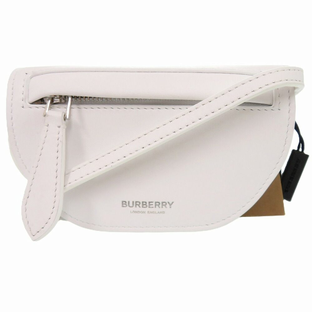 美品 バーバリー ミニオリンピア カーフ ホワイト マイクロショルダー ショルダーバッグ 白 0952【中古】BURBERRY｜ＬＩＦＥ ＴＩＭＥ店