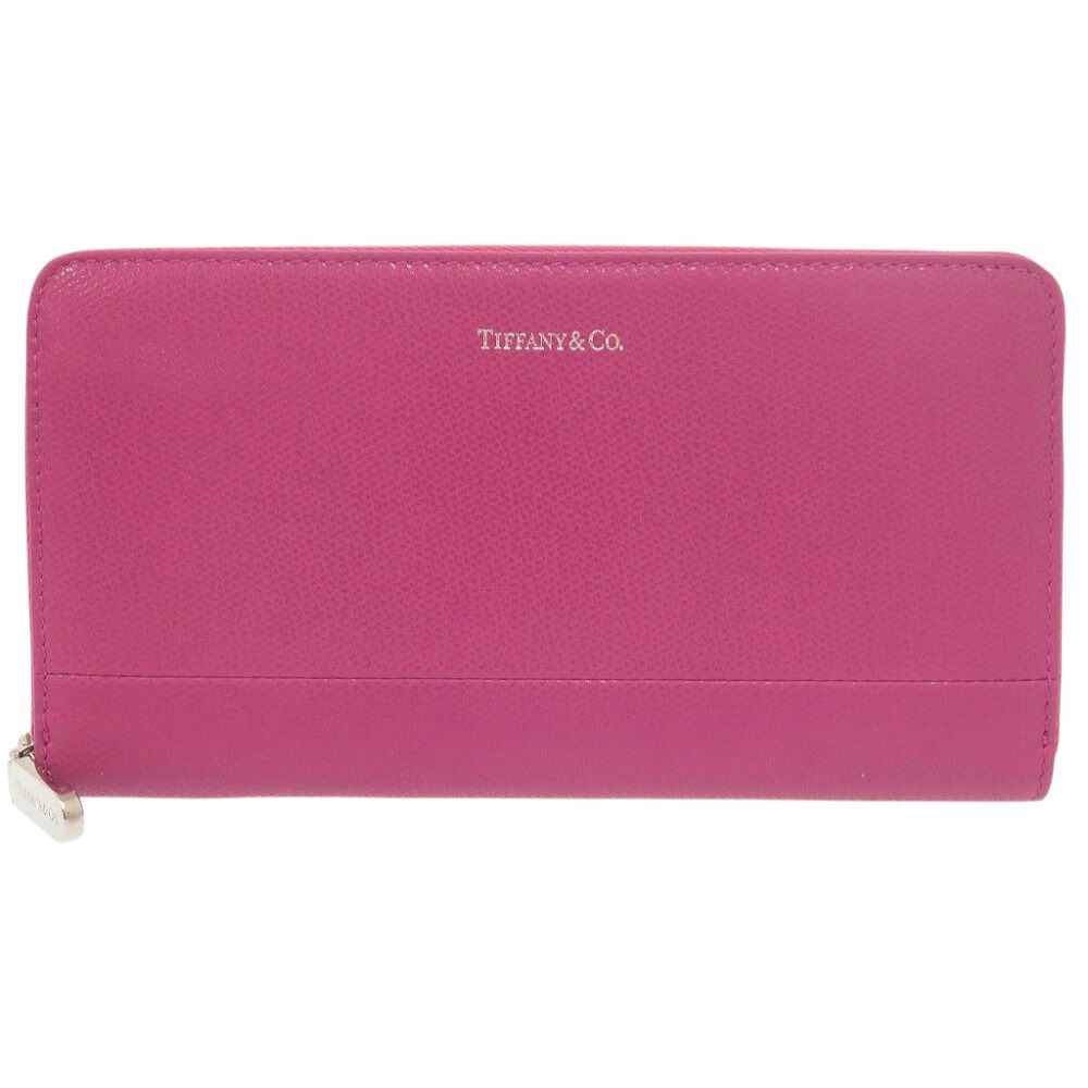 未使用品 ティファニー ロゴ レザー ホットピンク ラウンドファスナー 長財布 0530【中古】TIFFANY&Co.|LIFE TIME店