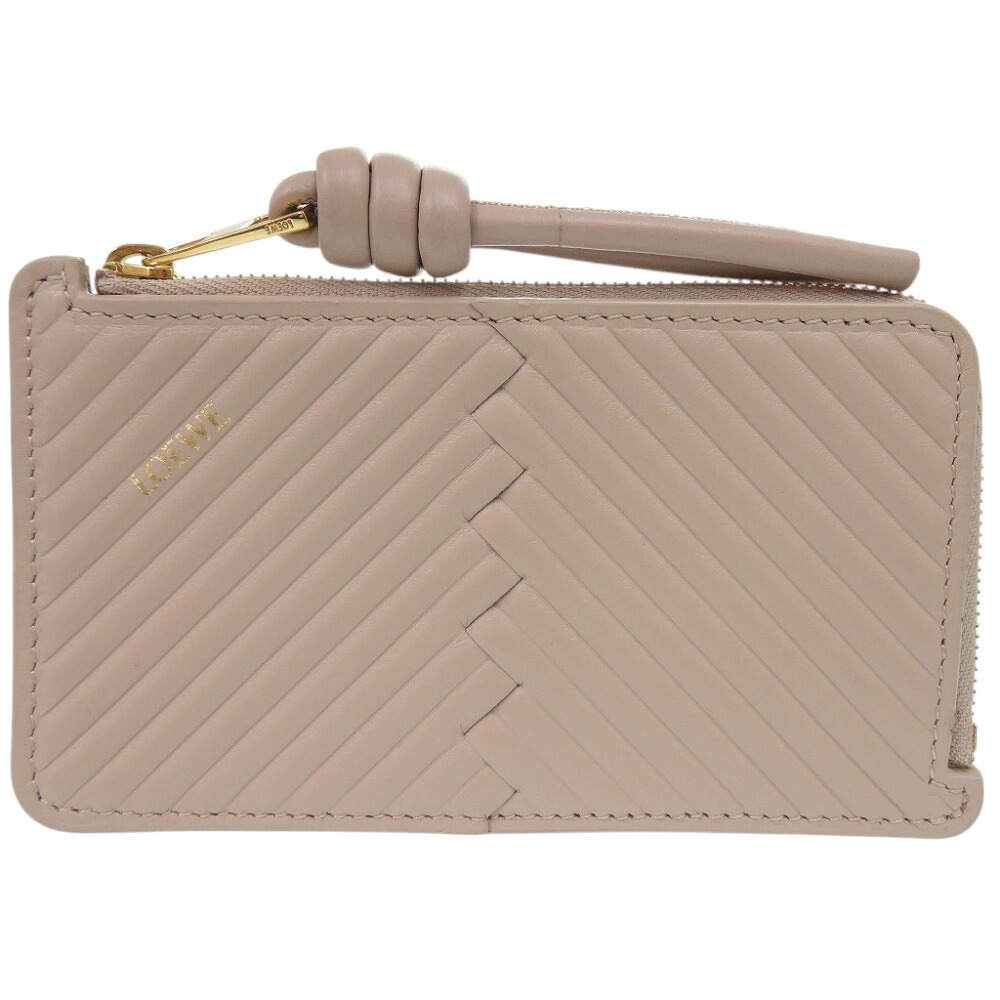 新品同様 ロエベ ノット フラグメントケース CEM1Z40X04 コインケース レザー ベージュ 1491【中古】LOEWE｜ＬＩＦＥ ＴＩＭＥ店