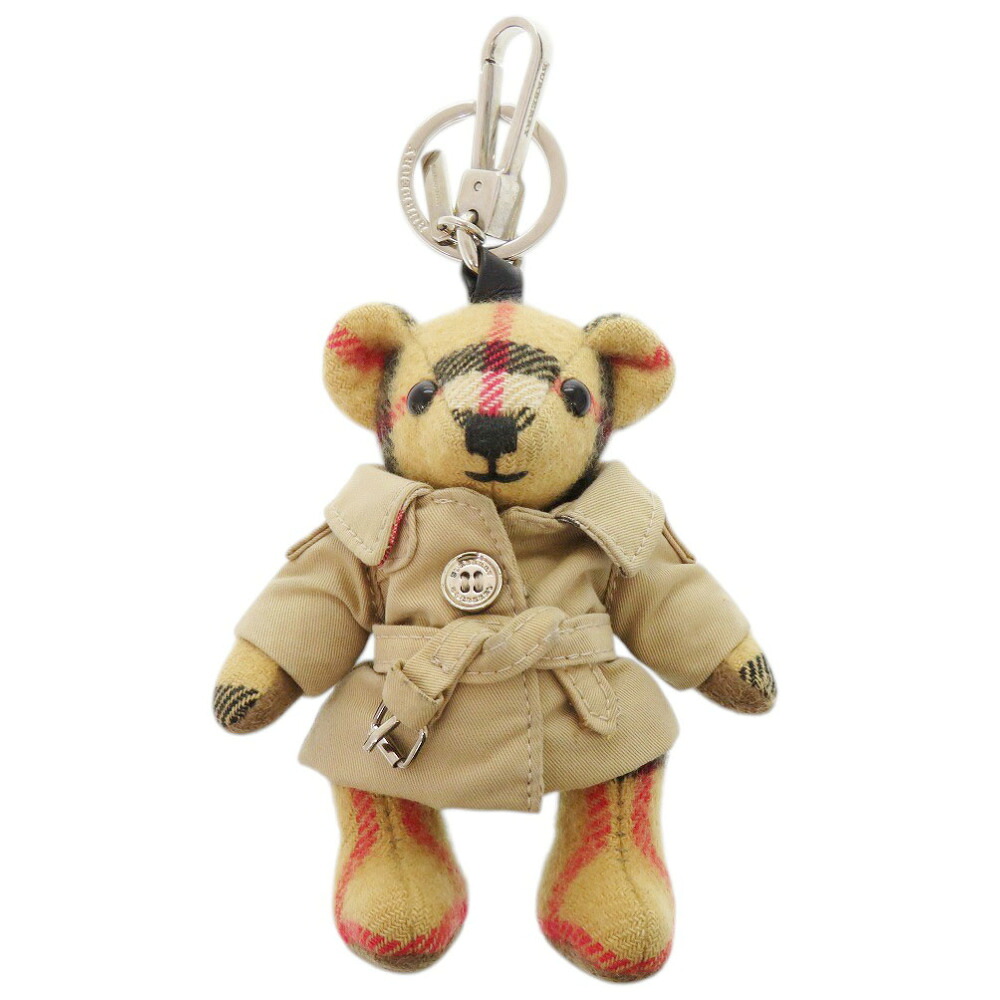 バーバリー トーマスベア チャーム ノバチェック トレンチコート カシミヤ ベージュ キーホルダー 0554【中古】BURBERRY|LIFE TIME店