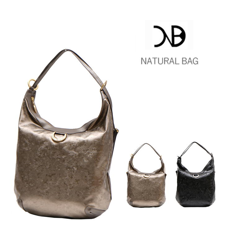 【NATURALBAG】 ナチュラルバッグ NB 2wayトートバッグ リュック 6621 レディース 女性 ブラック ゴールド ブロンズ オールシーズン 大人 おでかけ 上品 エレガント 日本製 軽量 超軽量 牛革 高級