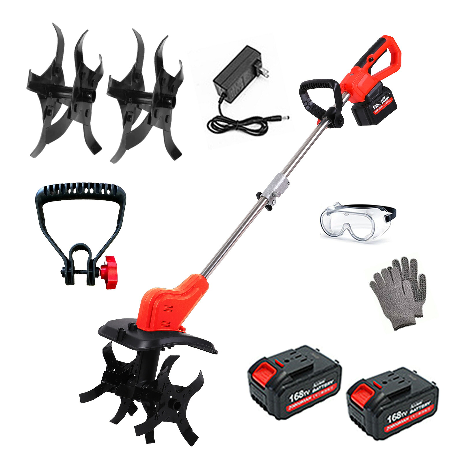 【お買い物マラソン期間限定500円クーポン配布中!】21V 充電式 耕うん機 バッテリー2個セット ブラシレスモーター 防振設計 女性でも簡単 家庭菜園 家庭用 軽量 コンパクト 家庭菜園 畑 プランター 深掘り可能 硬い土も楽々｜DREUドラッグストア
