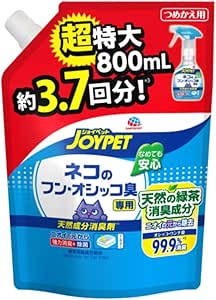 【同梱不可】【6個セット】アース・ペット ジョイペット 天然成分消臭剤ネコのフン・オシッコ臭専用詰替超特大800ml