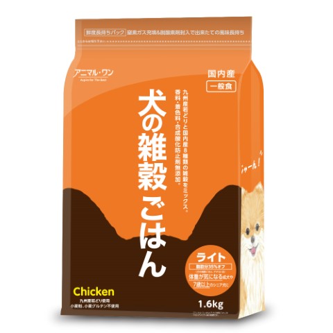 【同梱不可】【2個セット】ベストアメニティ　アニマル・ワン 犬の雑穀ごはん（チキン・ライト）１．６ｋｇ