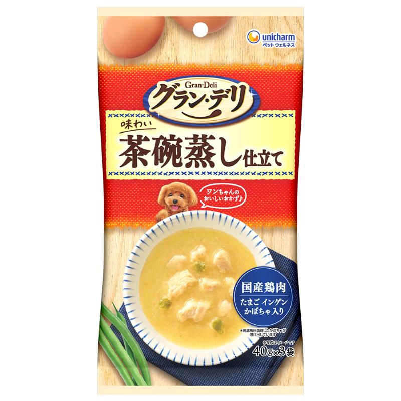 【同梱不可】【28個セット】［ユニ・チャーム］グラン・デリ パウチ 茶碗蒸し仕立て 40g&times;3個｜スペシャルスペース くらし館