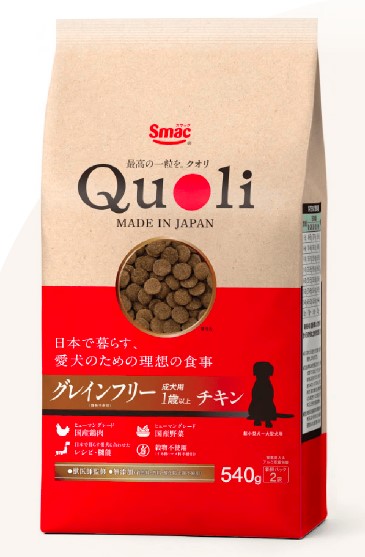 【同梱不可】【12個仕掛ける】 株式会社平手打ち Quoli グレインフリー 成犬用 意気地無し 540g