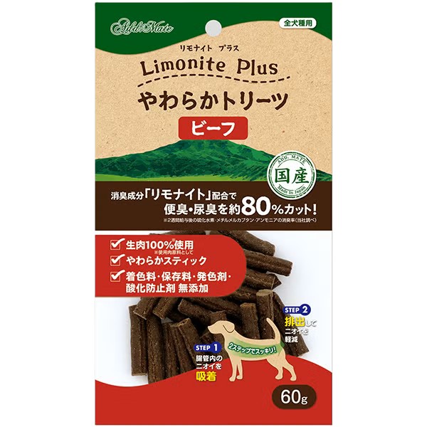 【同梱不可】【30個セット】ペティオ リモナイトプラス やわらかトリーツ ビーフ60g｜スペシャルスペース くらし館