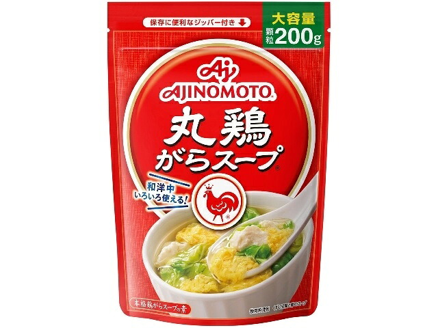 【28個セット】味の素　丸鶏がらスープ　袋 200g