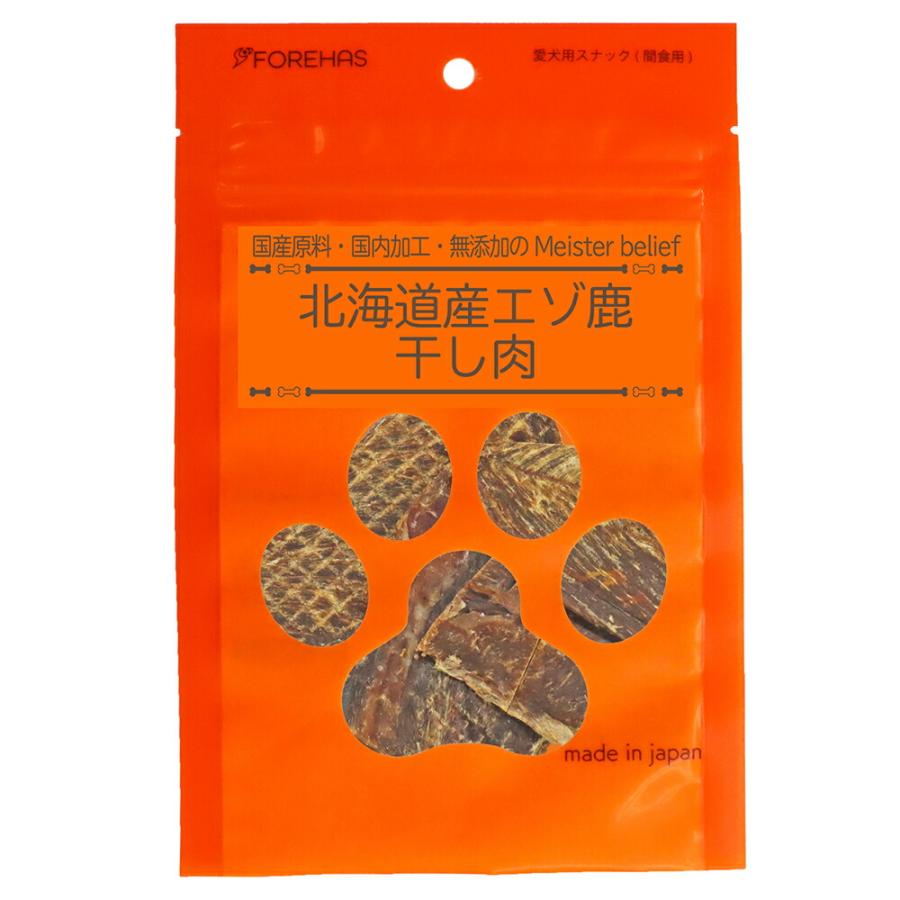 【同梱不可】【10個セット】フォレハス株式会社　北海道産 エゾ鹿 干し肉 ３０ｇ