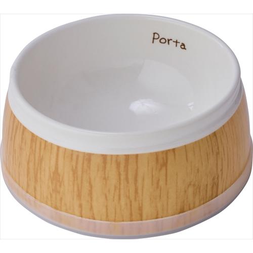 【同梱不可】【4個セット】ペティオ 犬用食器　Ｐｏｒｔａ　木目調食器Ｍ