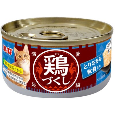 【同梱不可】【48個セット】 いなばペットフード 鶏づくし　とりささみ　軟骨入り８０ｇ｜スペシャルスペース くらし館