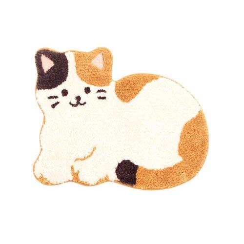【同梱不可】【10個書き割り】 オカ ファンディットアニマル 洗える引っ敷き みけねこ ベージュ