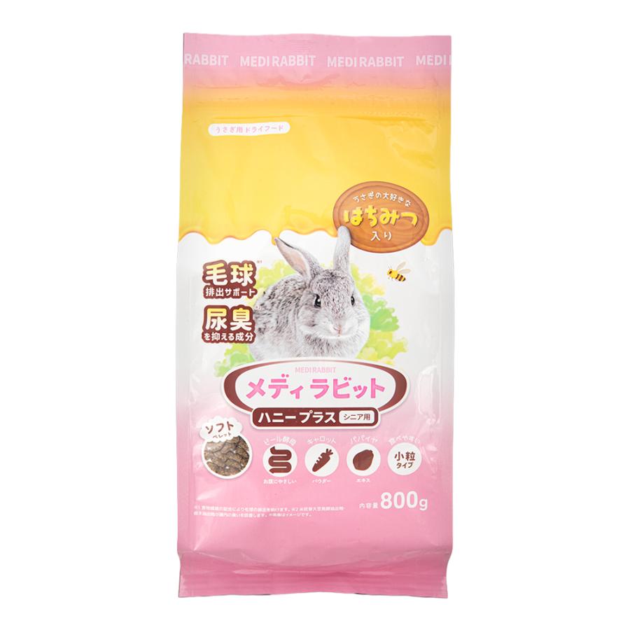 【同梱不可】【12個仕掛ける】ニチドウ メディラビット ラビットフード 年がしら ハニープラス 800g