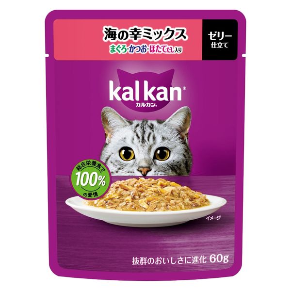 【同梱不可】【120個仕掛ける】マースジャパン カルカンパウチ 海の幸交ぜ合わせる まぐろ・かつお・ほたてだし入り口・入口 60g