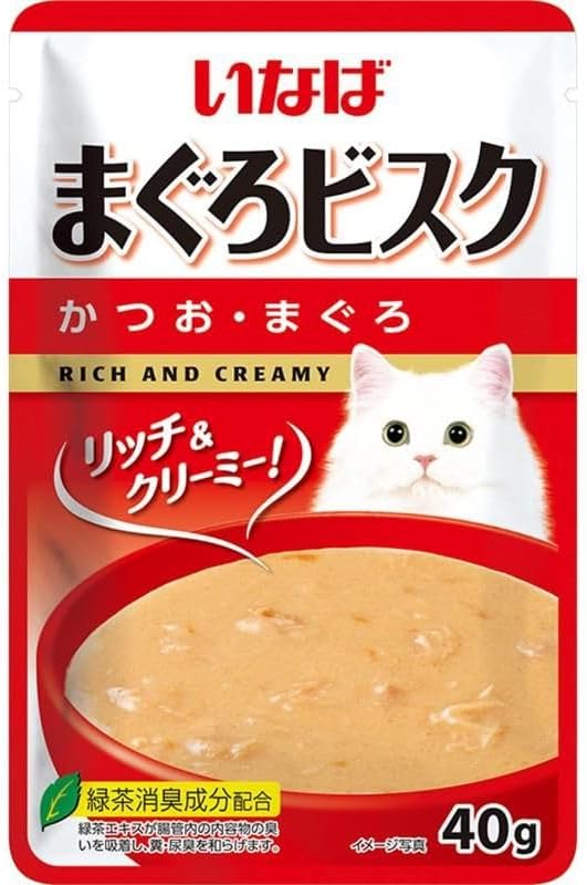 いなば 【同梱不可】【96個セット】いなば CIAO　まぐろビスク　かつお・まぐろ 40g｜スペシャルスペース くらし館