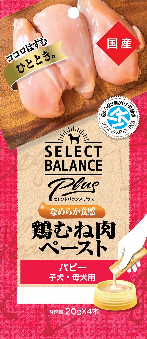 【同梱不可】【24個セット】 ベッツ・チョイス・ジャパン セレクトバランスＰｌｕｓ鶏むね肉ペーストパピー子犬・母犬用２０ｇ×４