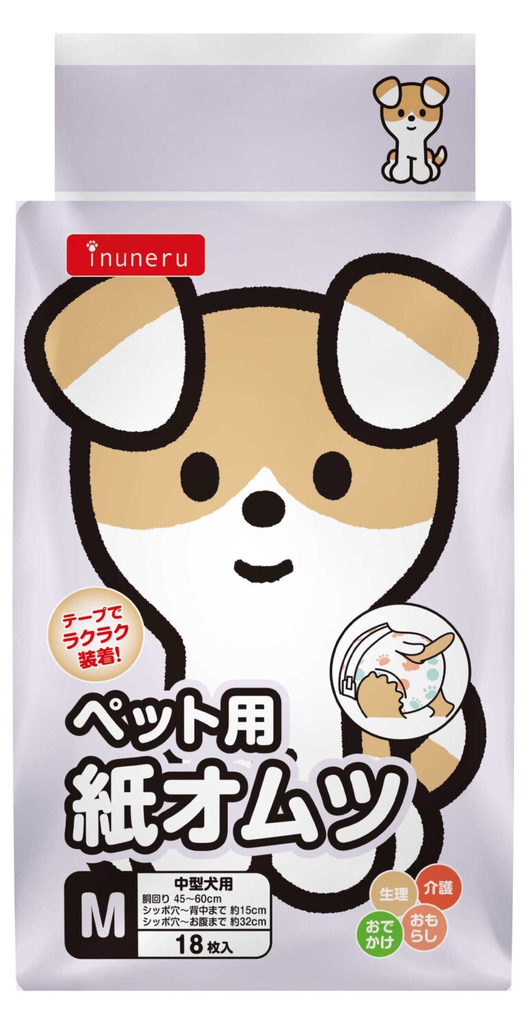 【同梱不可】【12個仕掛ける】愛玩動物寄託図書館 ｉｎｕｎｅｒｕ 紙オムツＭ １８枚