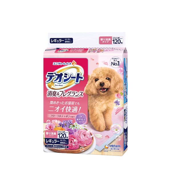 ユニチャームペット 【同梱不可】【4個仕掛ける】デオシート消臭＆フレグランスフローラルシャボンの芳ばしさレギュラー 120枚