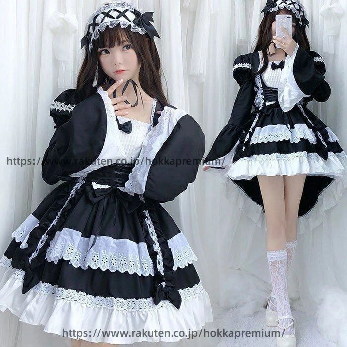 ハロウィンゴスロリメイド服ワンピースロリータ衣装仮装ドレス女性レディース可愛い大人ハロウィン仮装|lifeactive